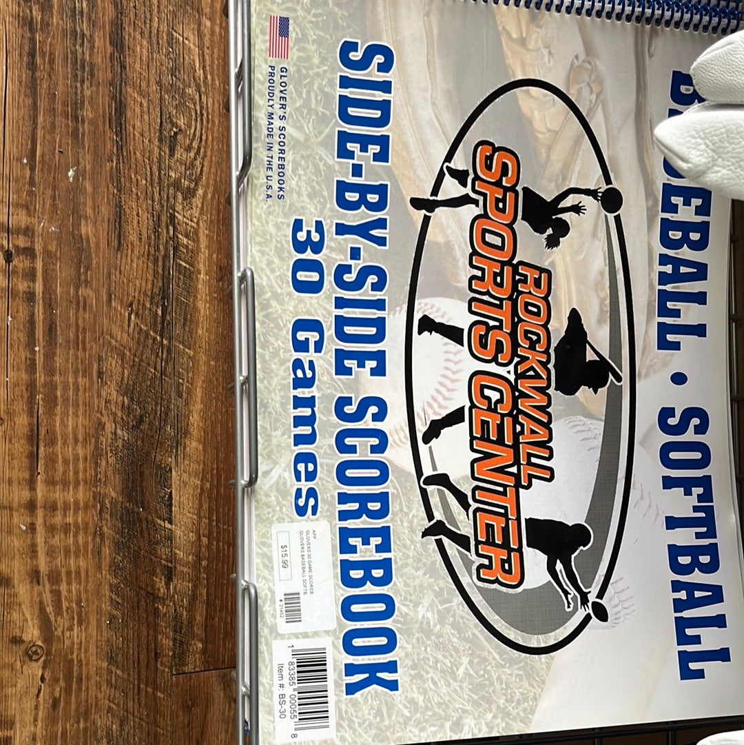 baseball side-by-side scorebook, 30 games